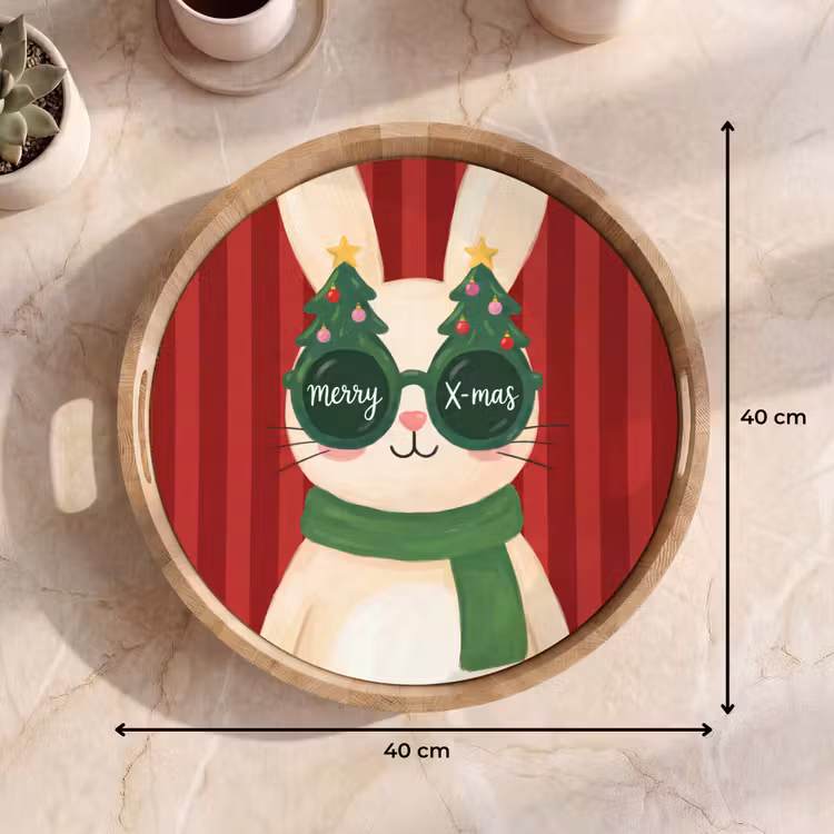 Dienblad - Konijn - Kerst - Dieren — 9