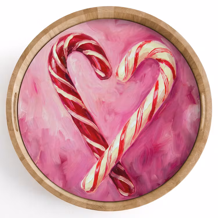 Dienblad - Snoep - Hart - Roze