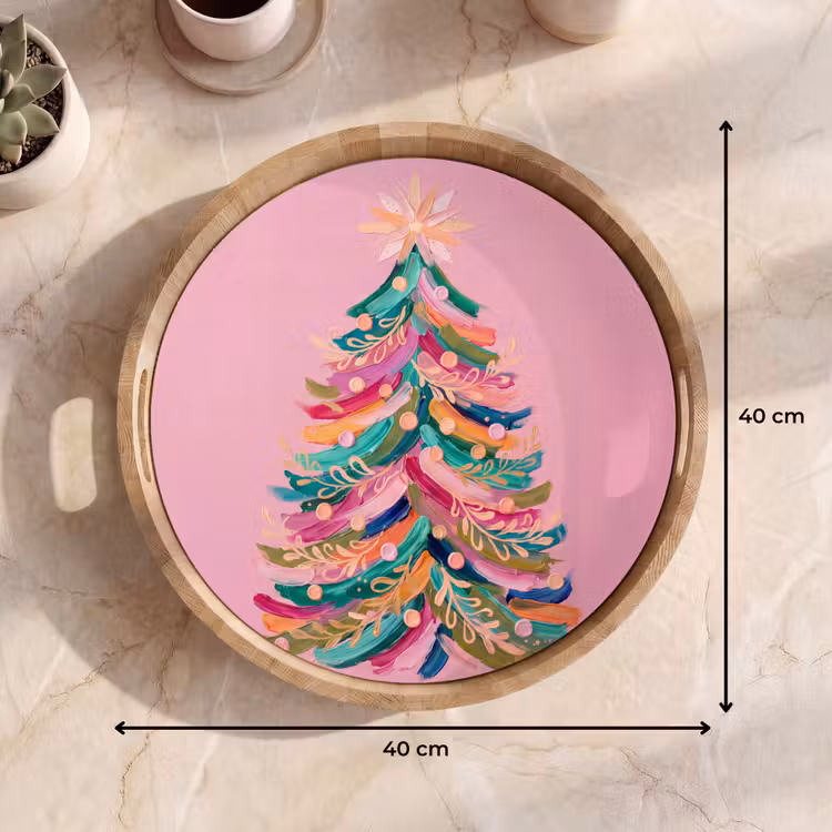 Dienblad - Kerstboom - Abstract - Kleurrijk — 9