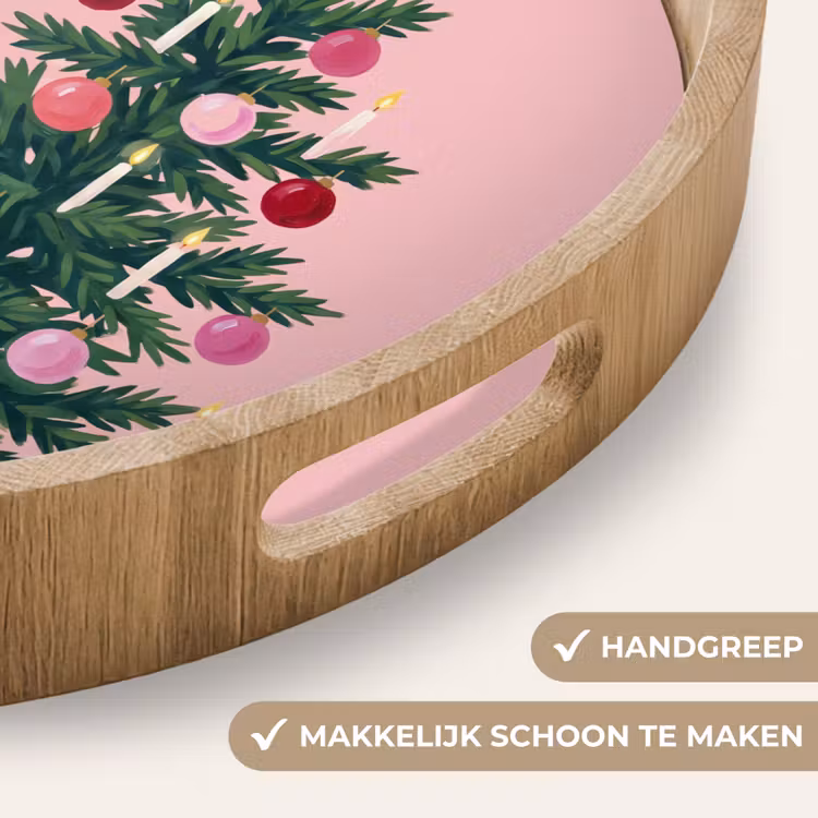 Dienblad - Kerstboom - Kerst - Roze — 5