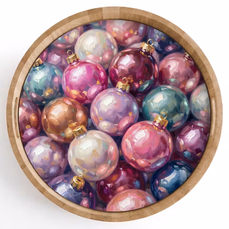 Dienblad - Kerstdecoratie - Kleurrijk - Feest