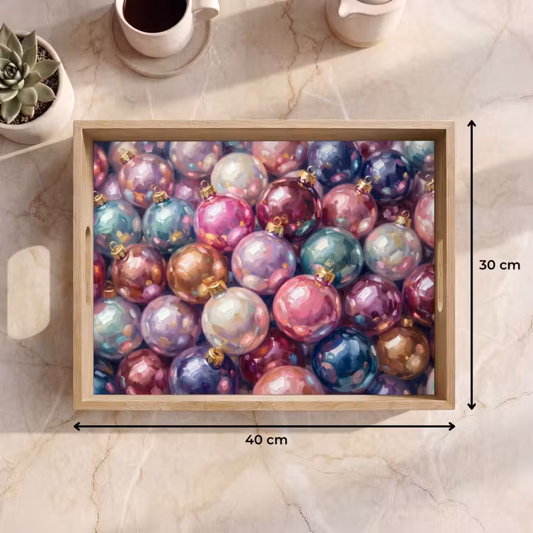 Dienblad - Kerstdecoratie - Kleurrijk - Feest — 9