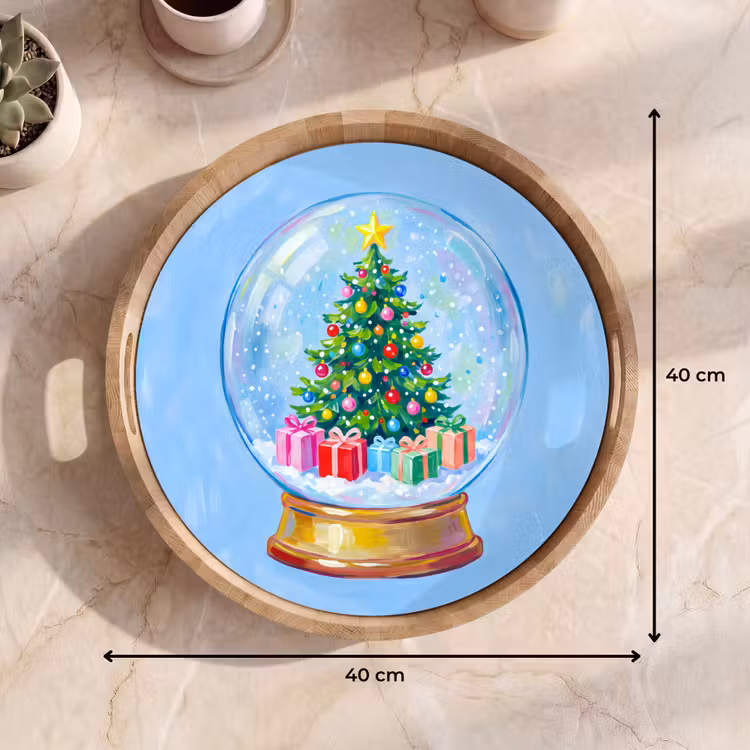 Dienblad - Sneeuwbol - Kerst - Cadeaus — 9