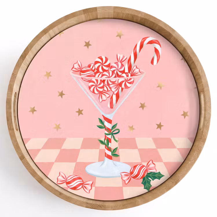 Dienblad - Snoep - Glas - Roze — 1