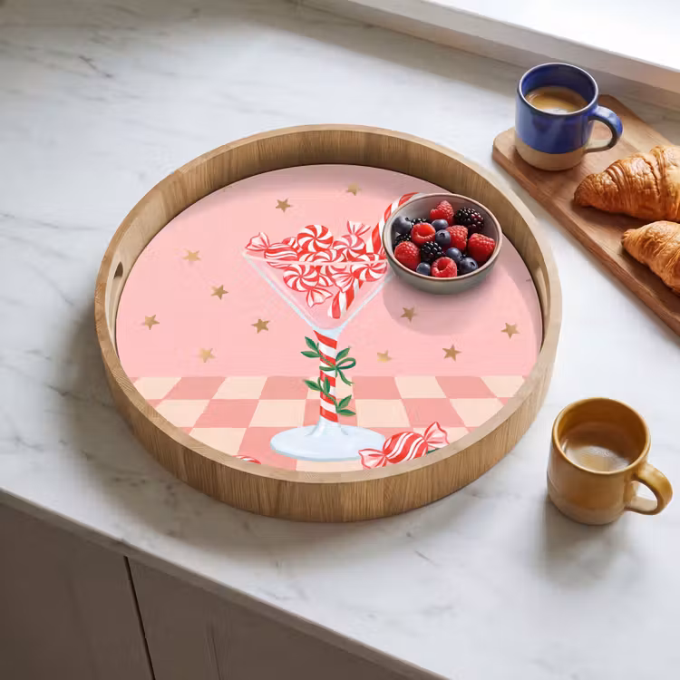 Dienblad - Snoep - Glas - Roze — 4