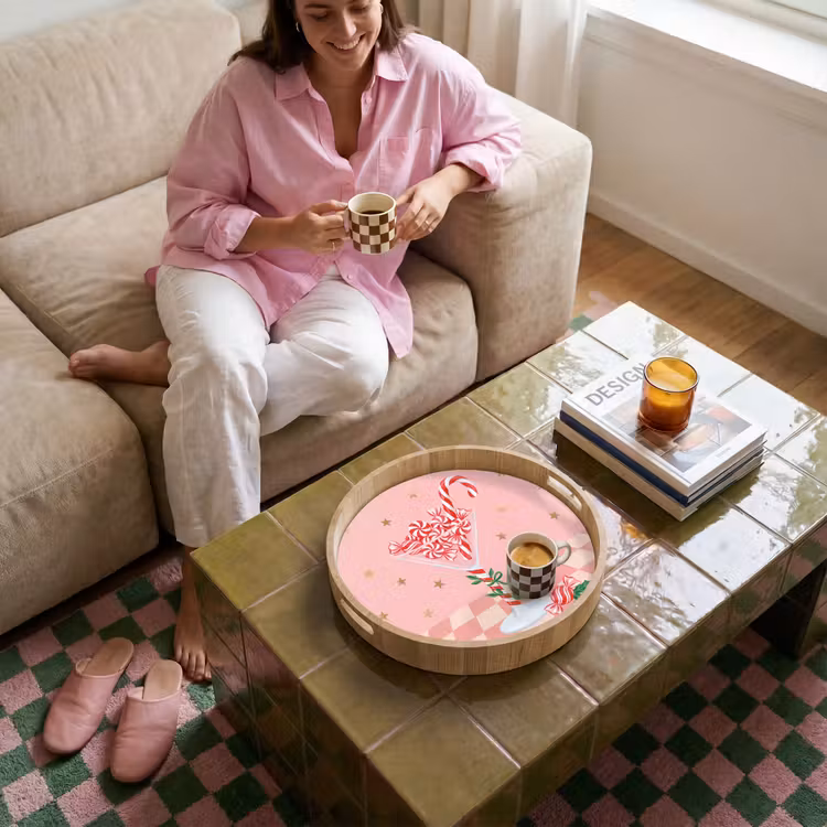 Dienblad - Snoep - Glas - Roze — 6