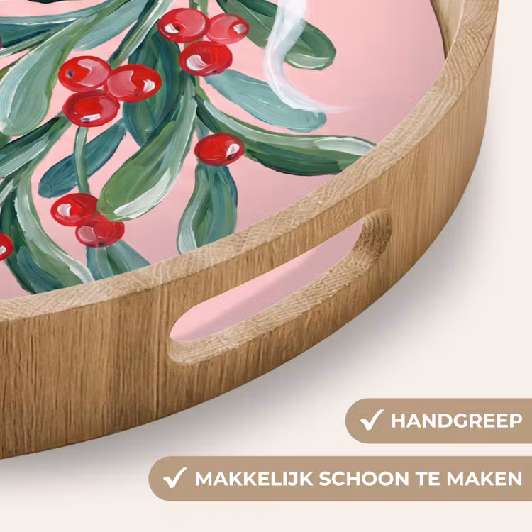 Dienblad - Plant - Kerst - Roze — 5