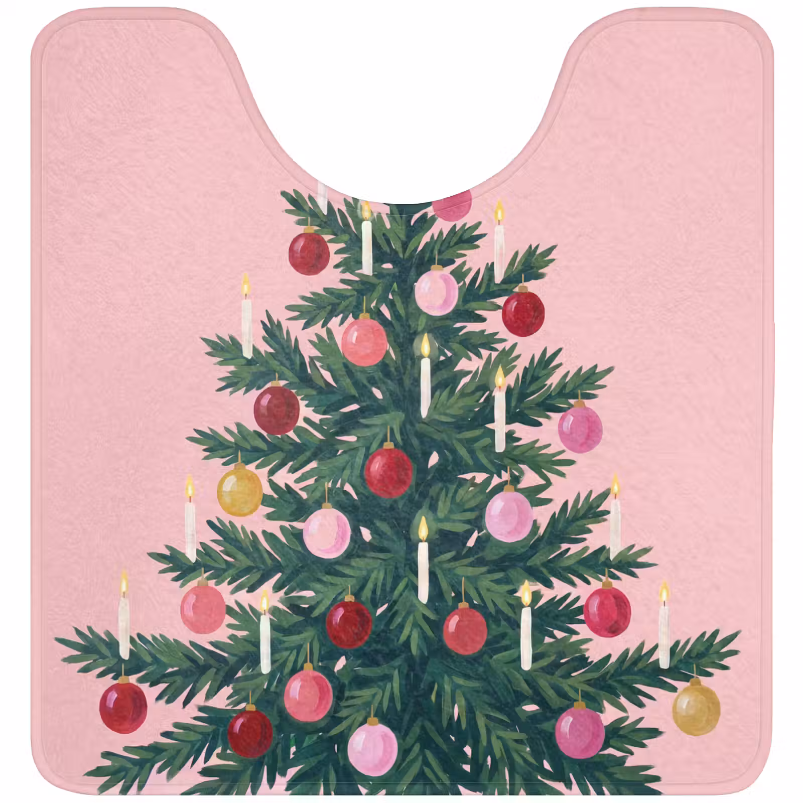 Wc Mat - Kerstboom - Kerst - Roze — 1