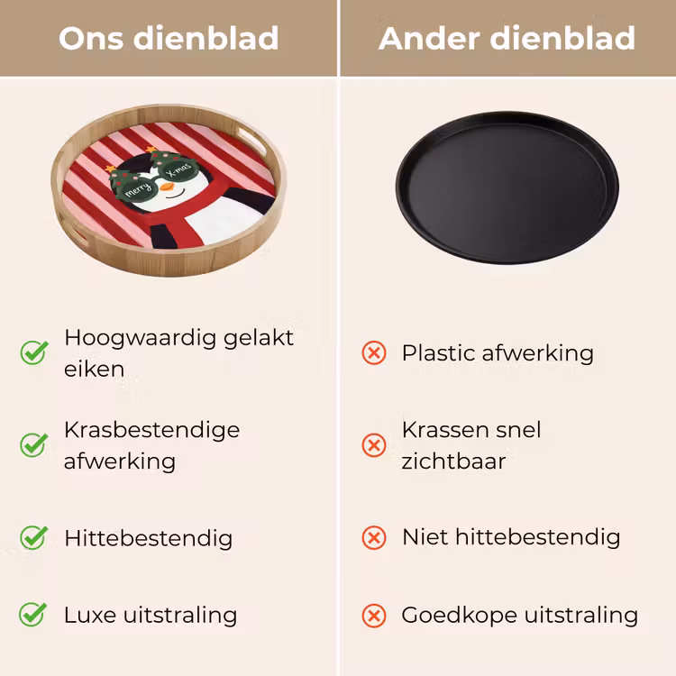 Dienblad - Pinguïn - Kerst - Illustratie — 3