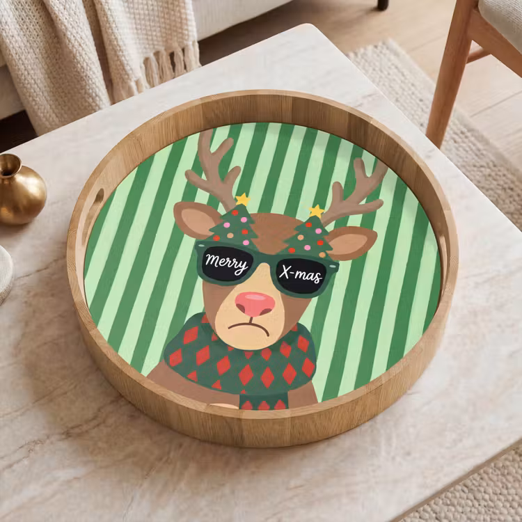 Dienblad - Rendier - Kerst - Illustratie — 2