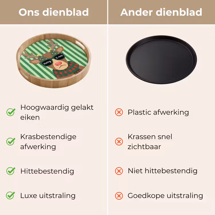 Dienblad - Rendier - Kerst - Illustratie — 3