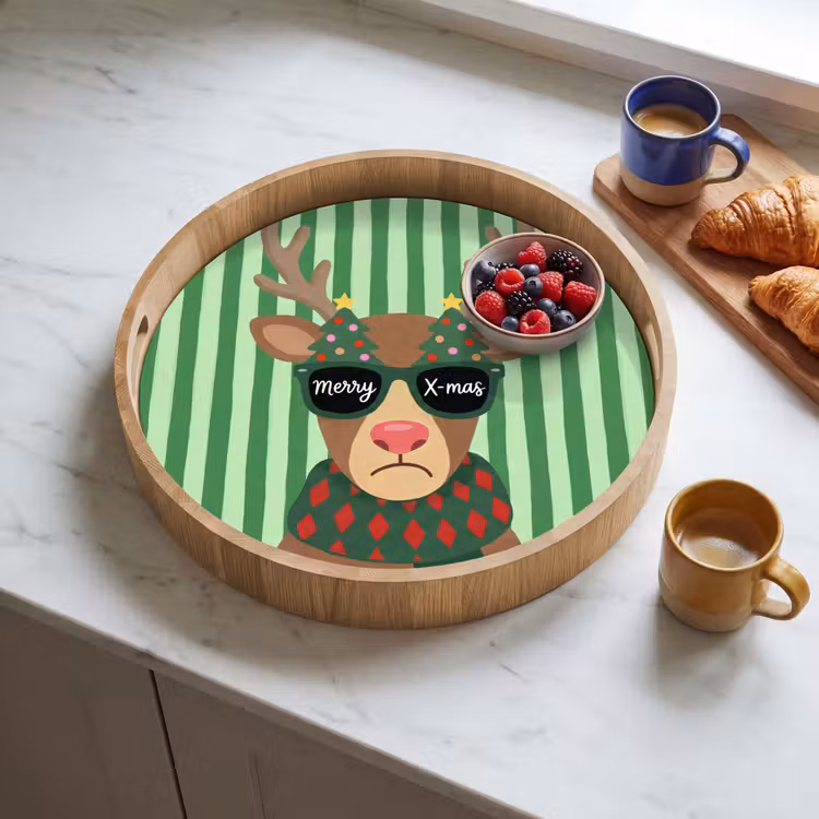Dienblad - Rendier - Kerst - Illustratie — 4