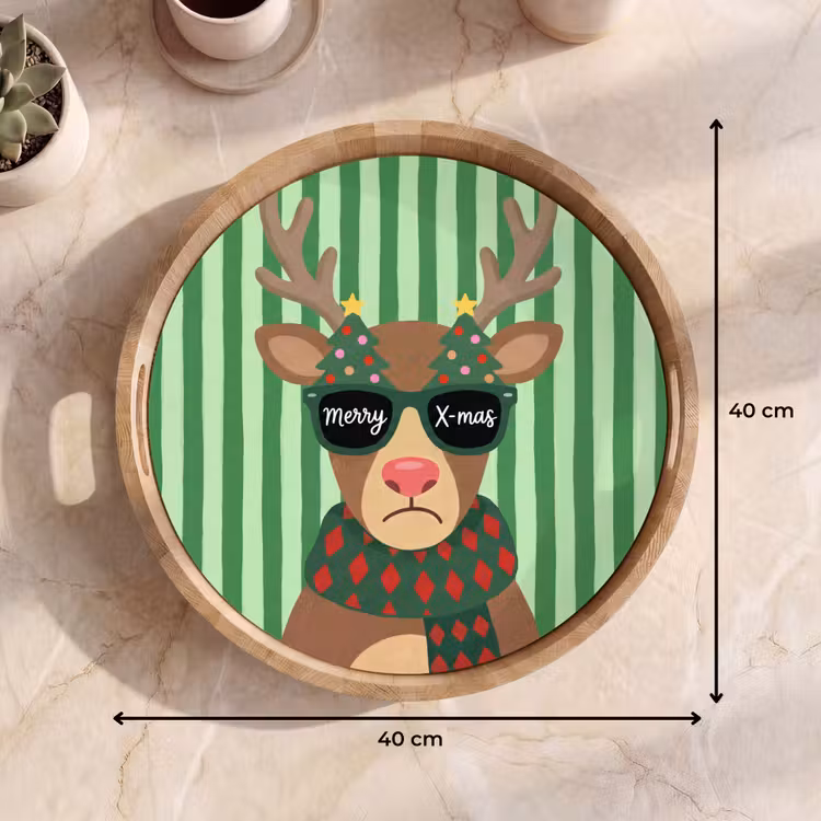 Dienblad - Rendier - Kerst - Illustratie — 9