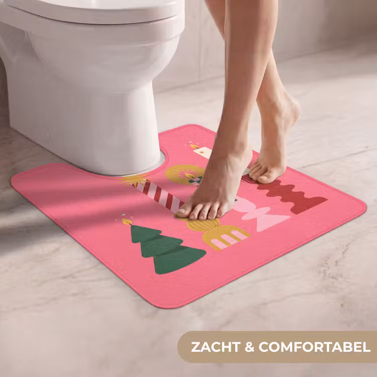 Wc Mat - Kaarsen - Feest - Roze — 5