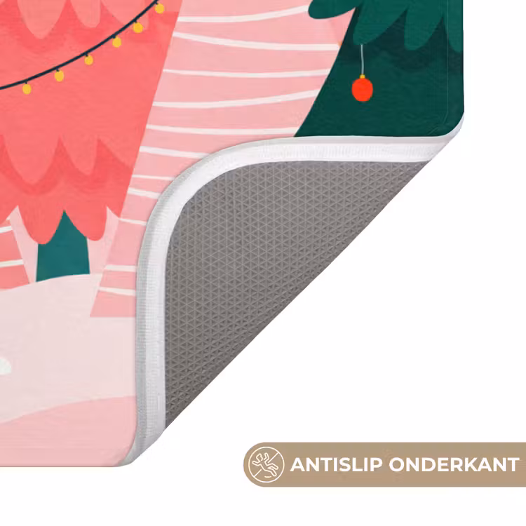 Wc Mat - Kerstbomen - Illustratie - Roze — 4
