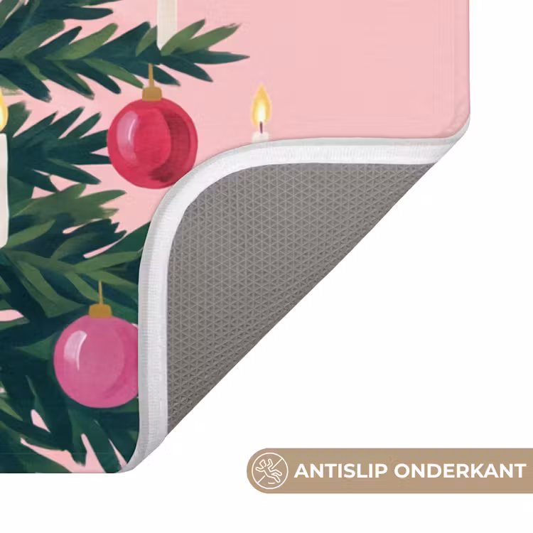 Wc Mat - Kerstboom - Kerst - Roze — 4