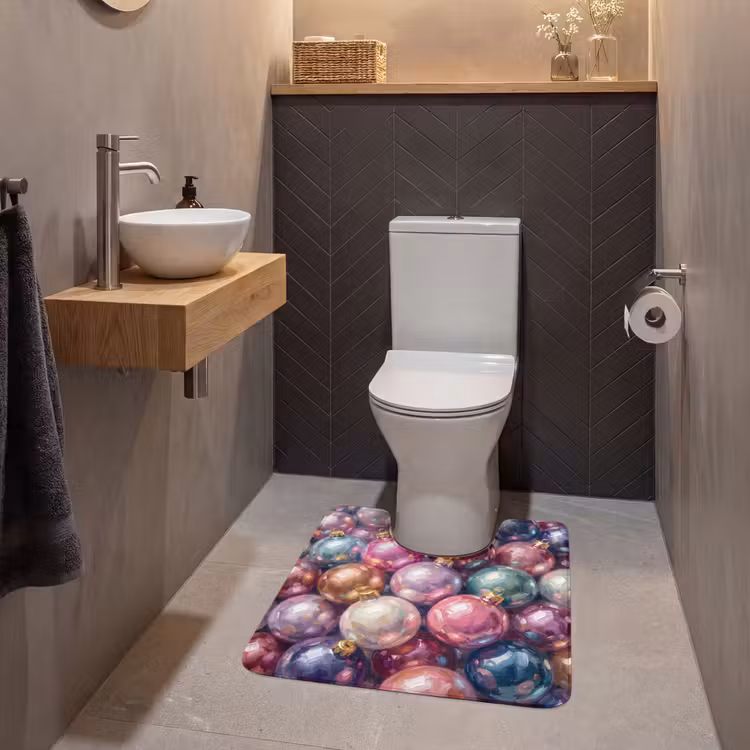 Wc Mat - Kerstdecoratie - Kleurrijk - Feest — 2