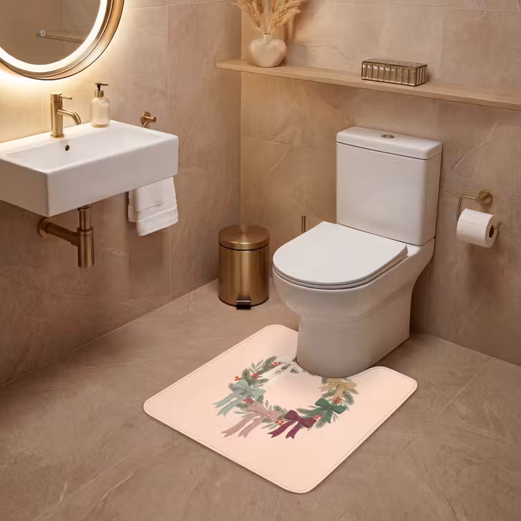 Wc Mat - Kerstkrans - Strikken - Kerst — 3