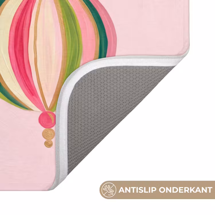 Wc Mat - Kerstversiering - Gestreept - Roze — 4