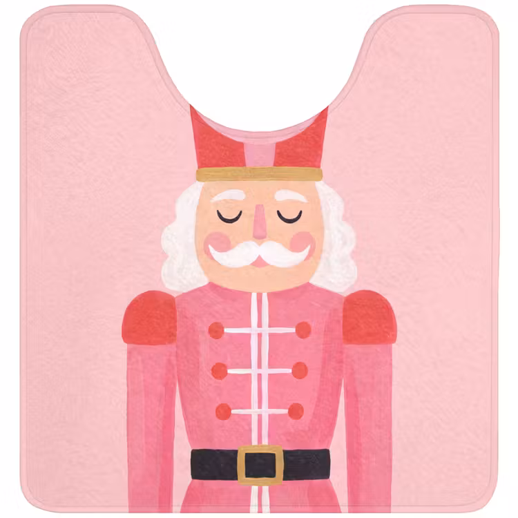 Wc Mat - Notenkraker roze illustratie — 1