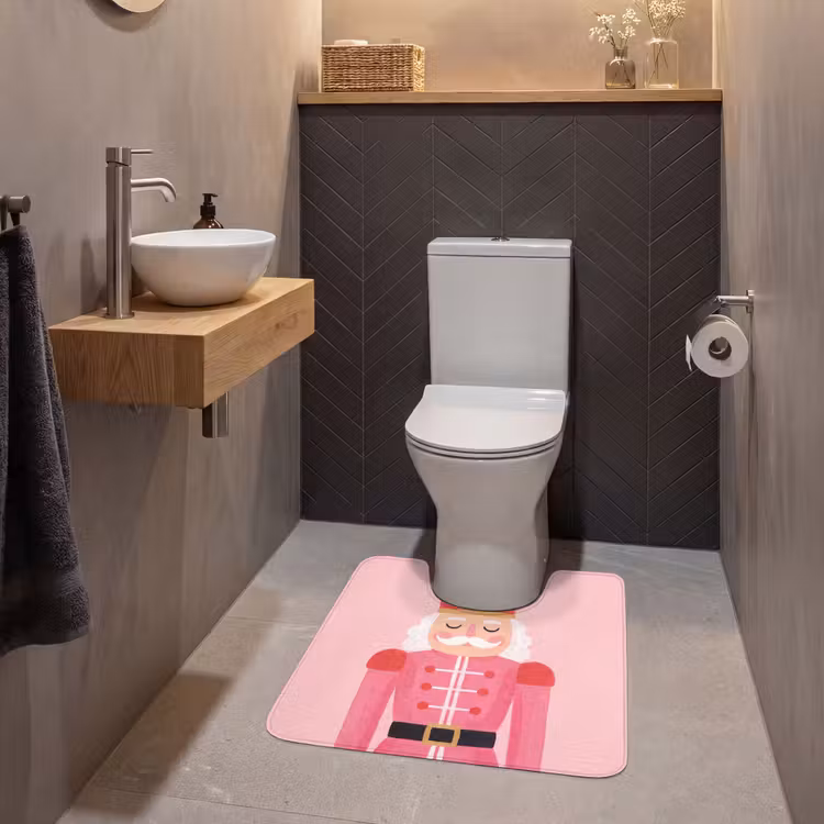 Wc Mat - Notenkraker roze illustratie — 2