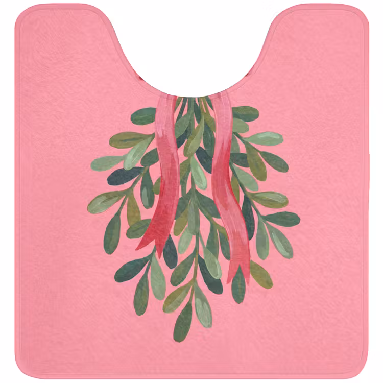 Wc Mat - Plant - Lint - Roze