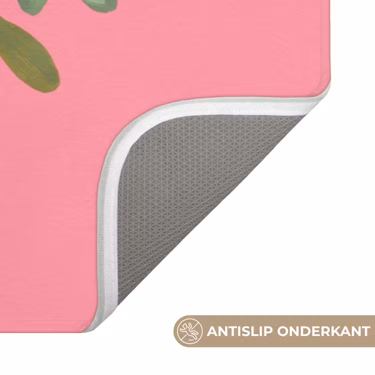 Wc Mat - Plant - Lint - Roze — 4
