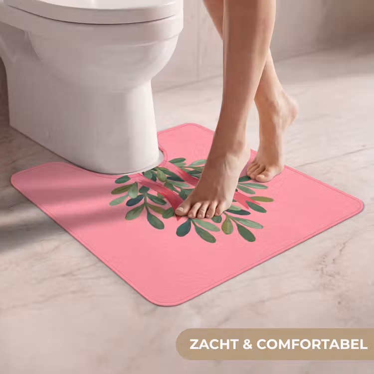 Wc Mat - Plant - Lint - Roze — 5