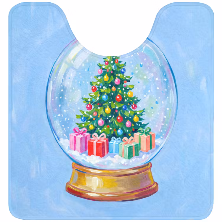 Wc Mat - Sneeuwbol - Kerst - Cadeaus — 1