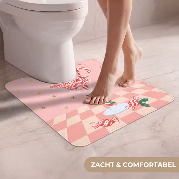 Wc Mat - Snoep - Glas - Roze — 5