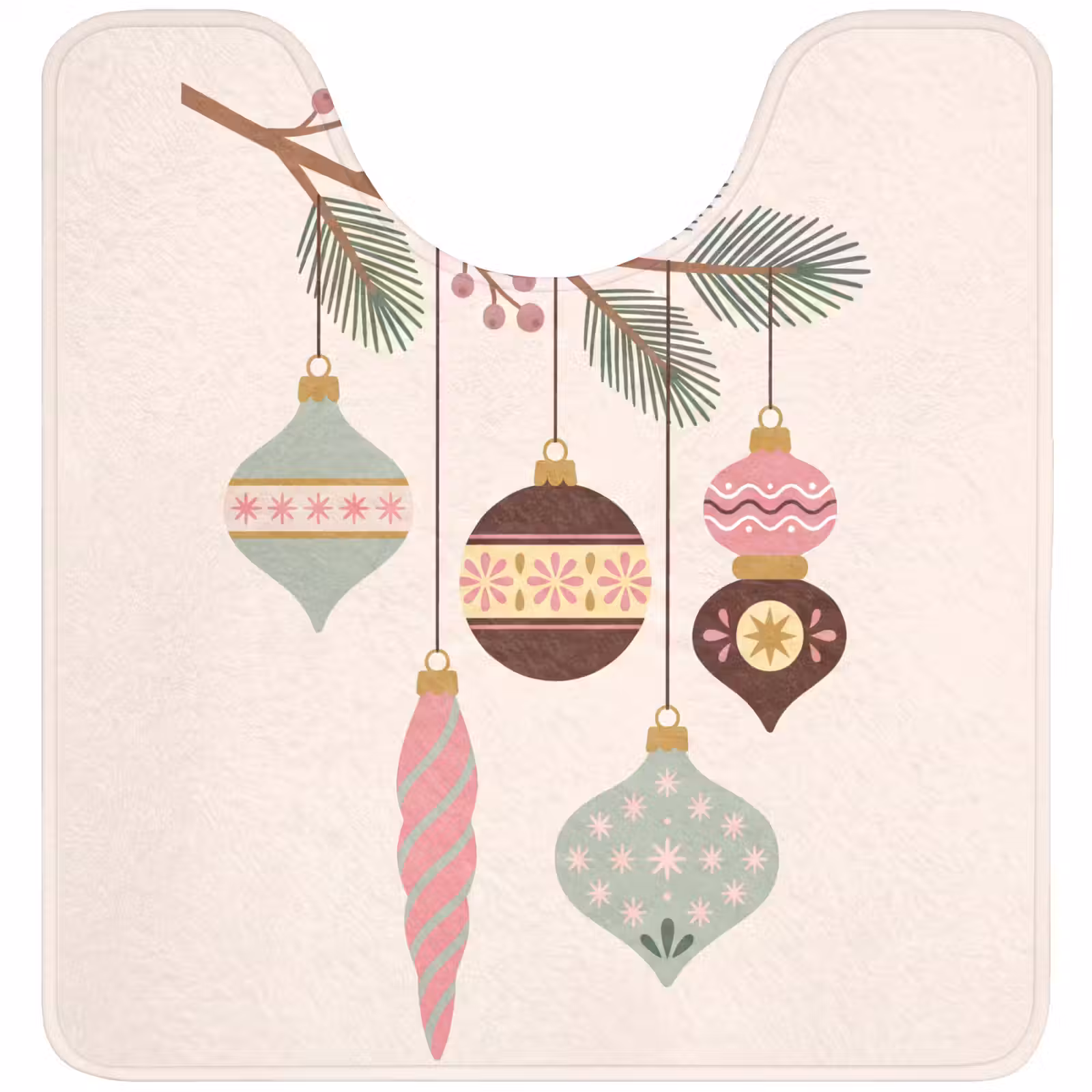 Wc Mat - Kerst - Ornamenten - Tak — 1