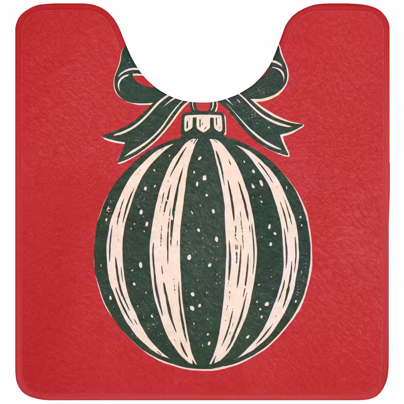Wc Mat - Kerstbal - Kerst - Rood — 1