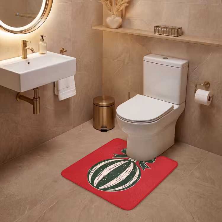 Wc Mat - Kerstbal - Kerst - Rood — 3