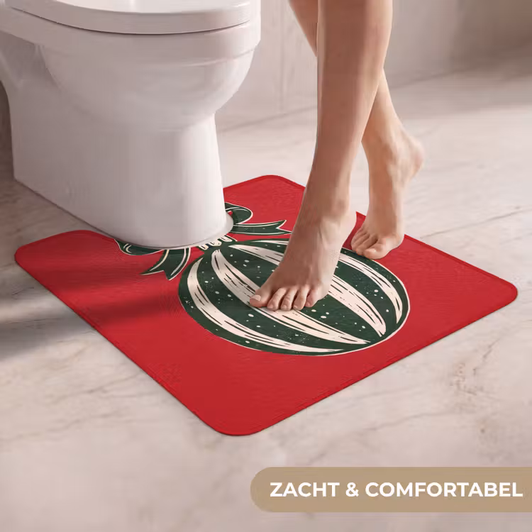 Wc Mat - Kerstbal - Kerst - Rood — 5