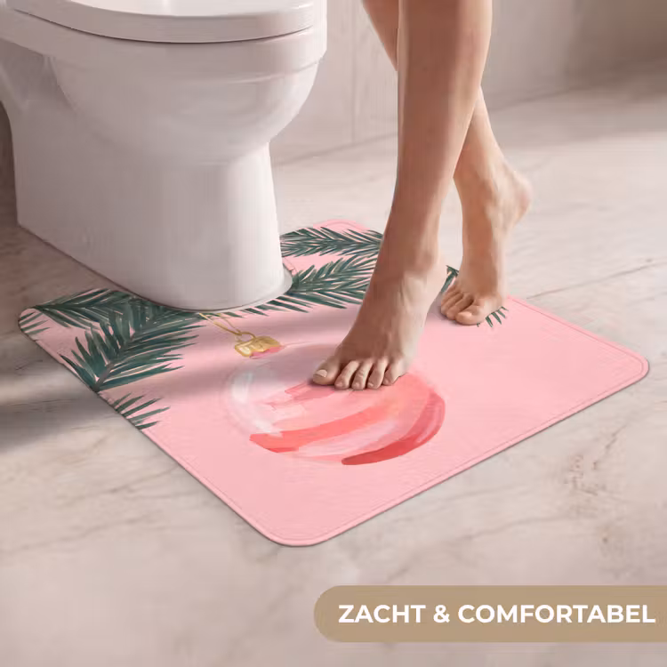 Wc Mat - Kerstbal - Roze - Kerst — 5