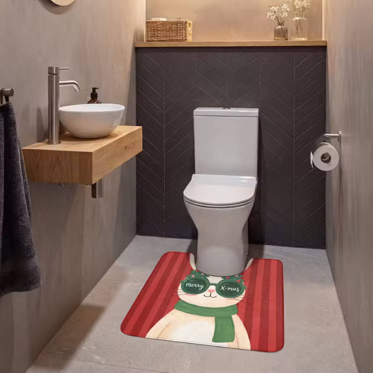 Wc Mat - Konijn - Kerst - Dieren — 2