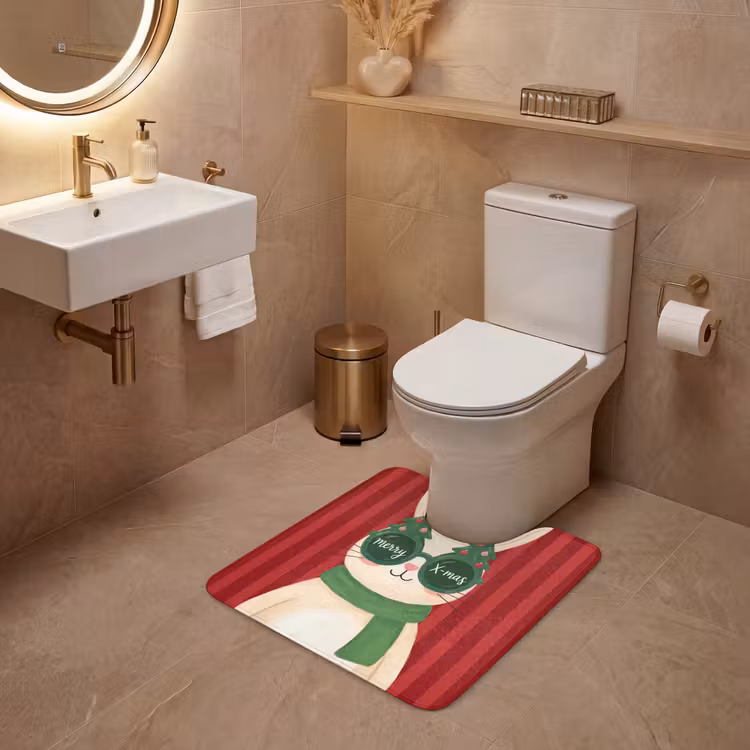 Wc Mat - Konijn - Kerst - Dieren — 3