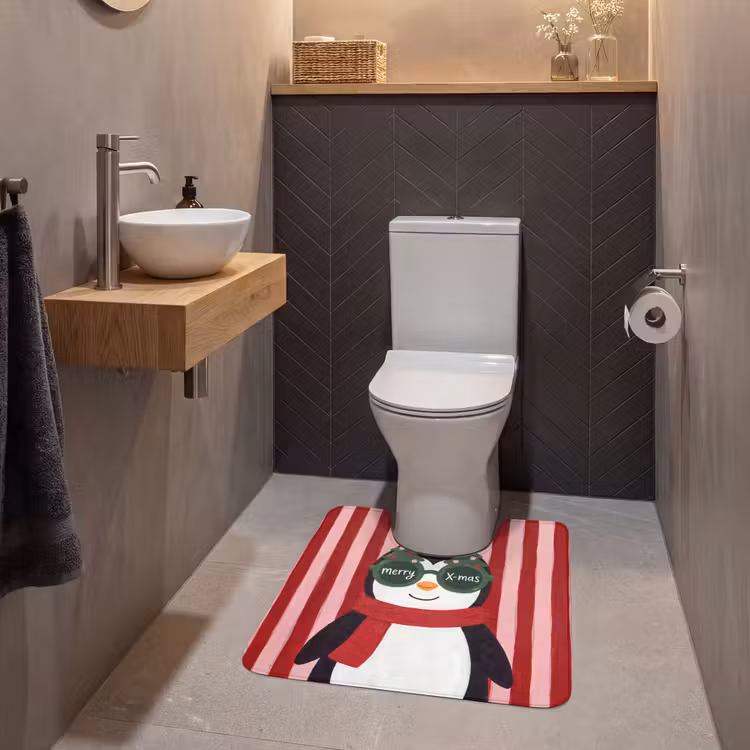 Wc Mat - Pinguïn - Kerst - Illustratie — 2