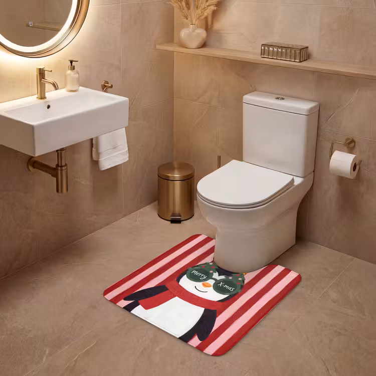 Wc Mat - Pinguïn - Kerst - Illustratie — 3