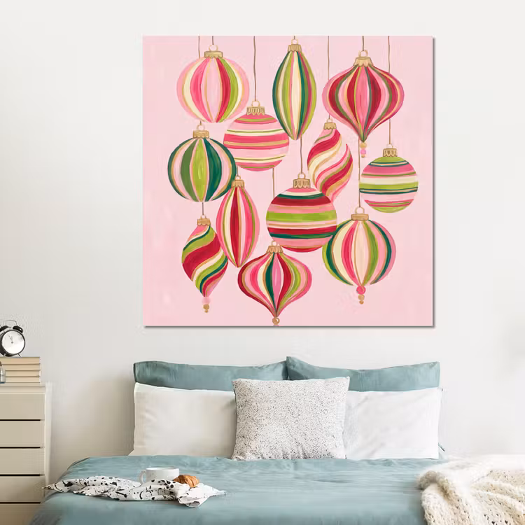 Forex - Kerstversiering - Gestreept - Roze — 2