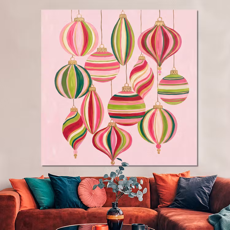 Forex - Kerstversiering - Gestreept - Roze — 3