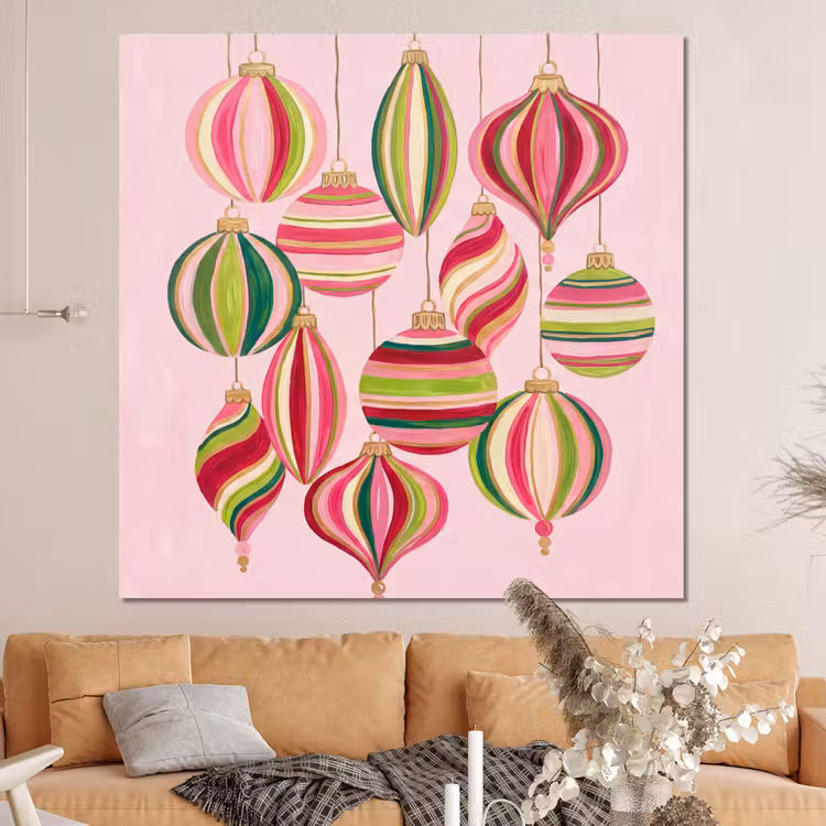 Forex - Kerstversiering - Gestreept - Roze — 4