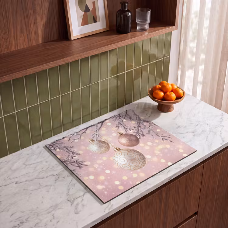 Inductie beschermer - Kerstbal - Roze - Winter — 8