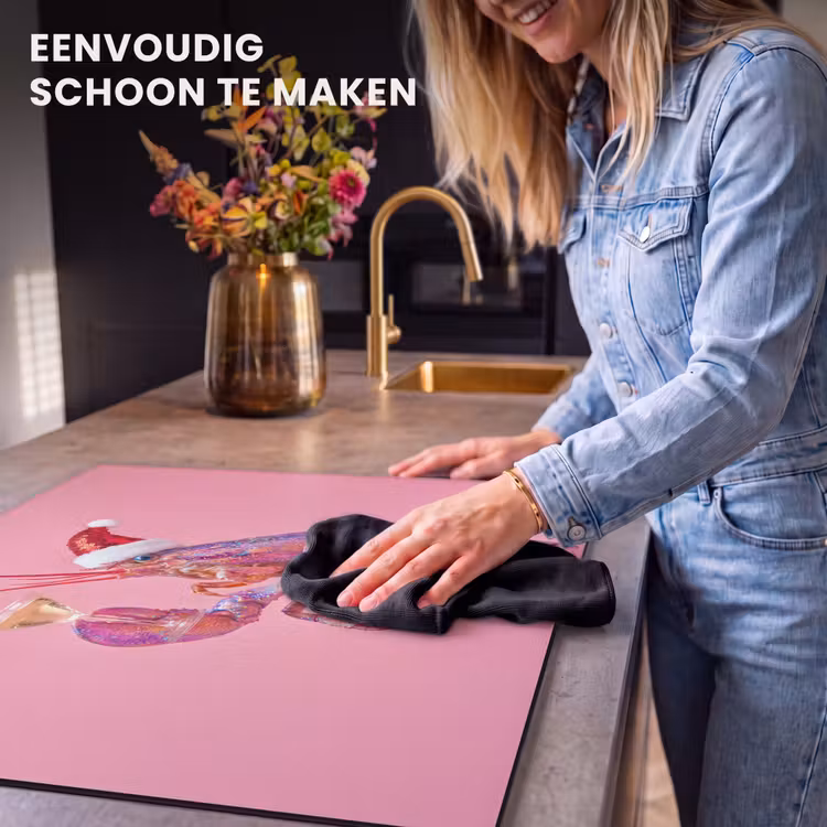 Inductie beschermer - Kreeft - Kerst - Roze — 6