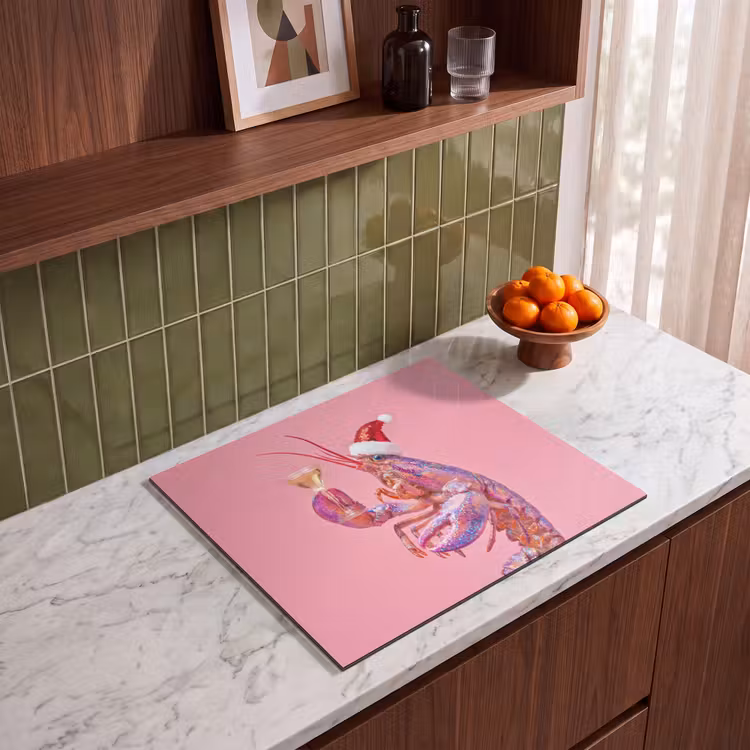Inductie beschermer - Kreeft - Kerst - Roze — 8