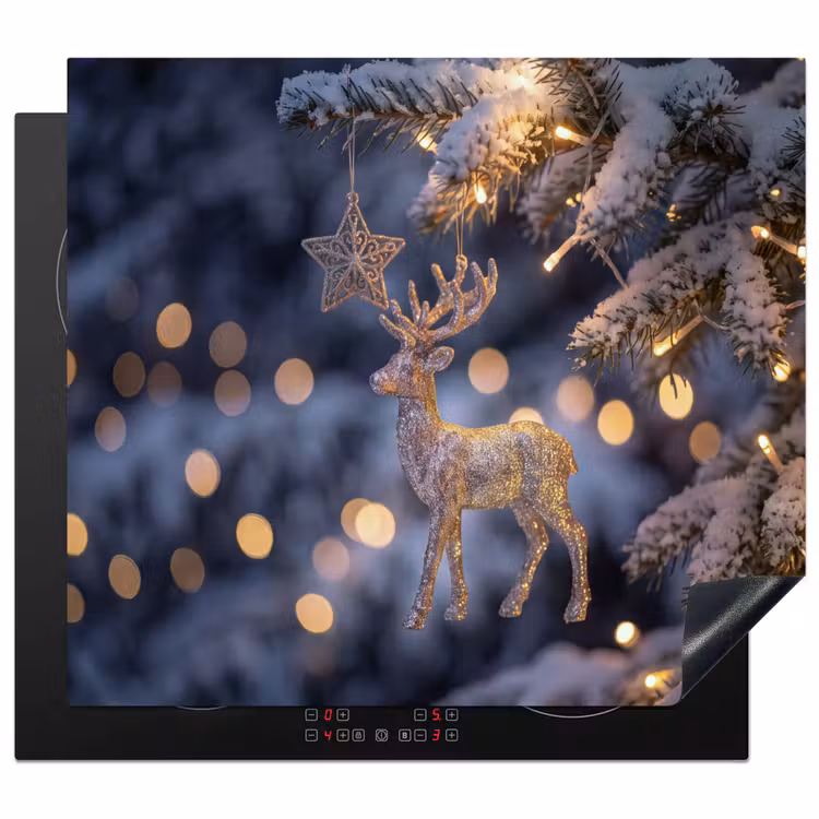 Inductie beschermer - Rendier - Kerst - Sneeuw — 1
