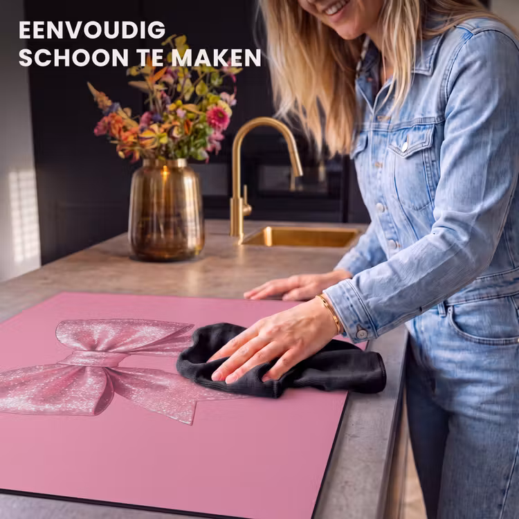 Inductie beschermer - Roze strik - Glitter — 6