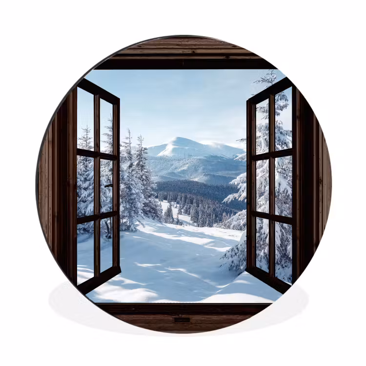 Winter - Landschap - Natuur - Berg - Bomen - Doorkijk - Uitzicht — 1