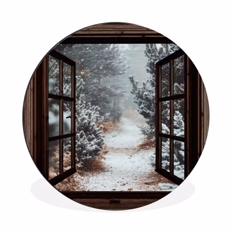 Bos - Winter - Bomen - Natuur - Pad - Doorkijk — 1