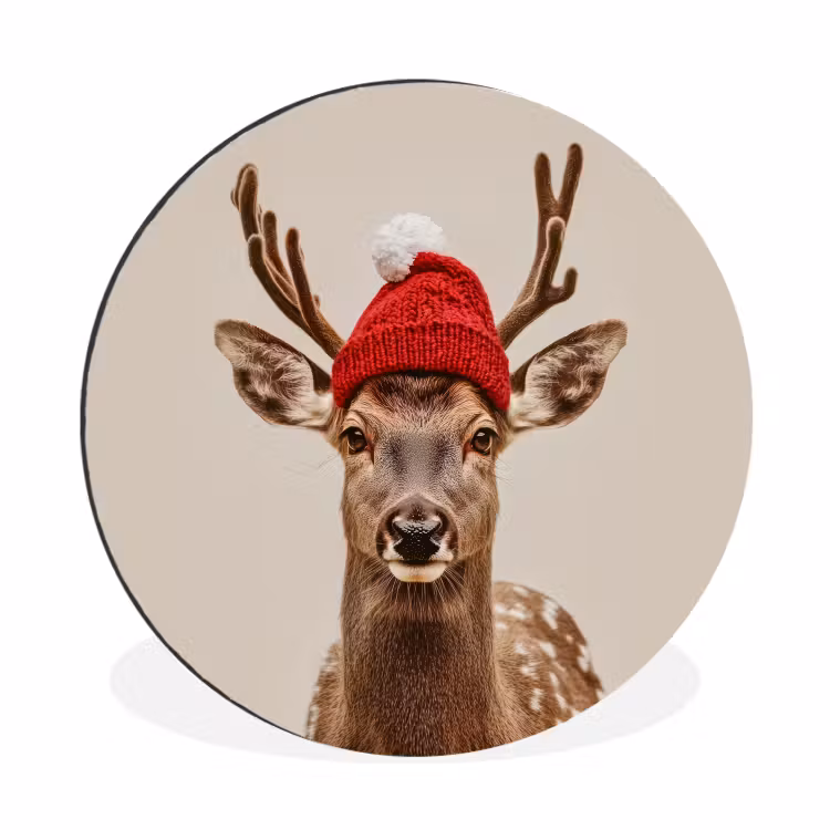 Hert - Kerst - Muts - Dieren - Winter - Grappig — 1